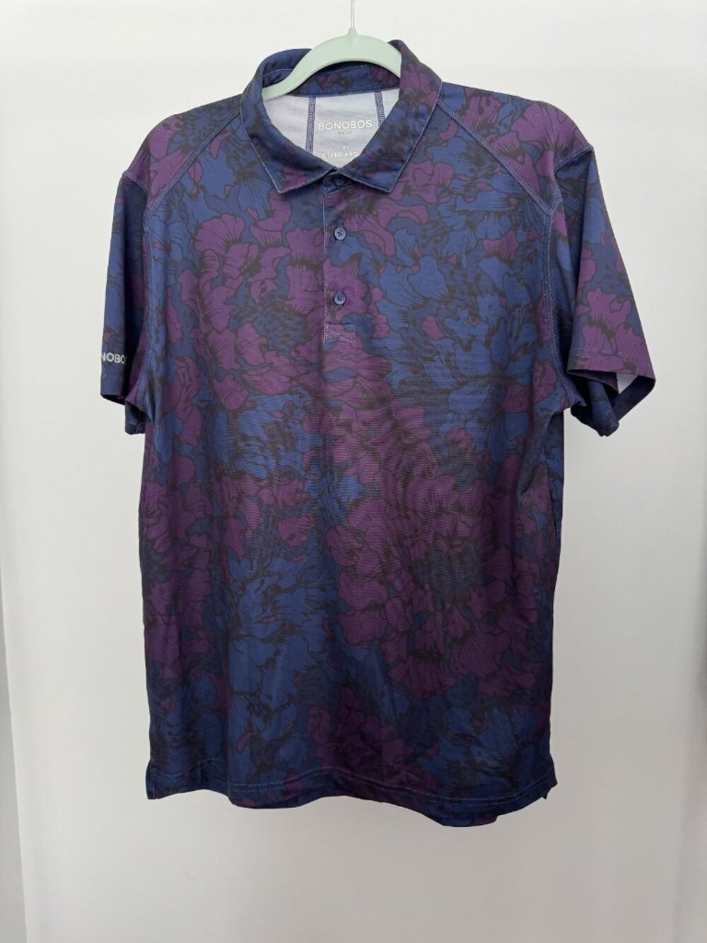Bonobos Golf Polo Men's Medium Floral Performance Stretch Multicolor